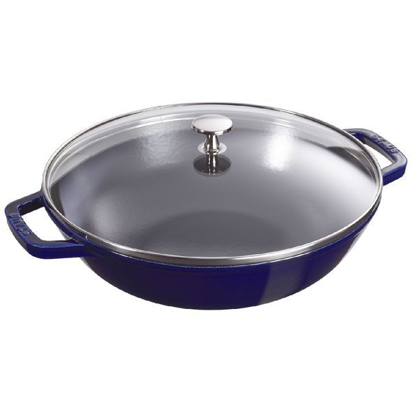 Staub - Chảo Wok Màu Xanh Đen - 29cm