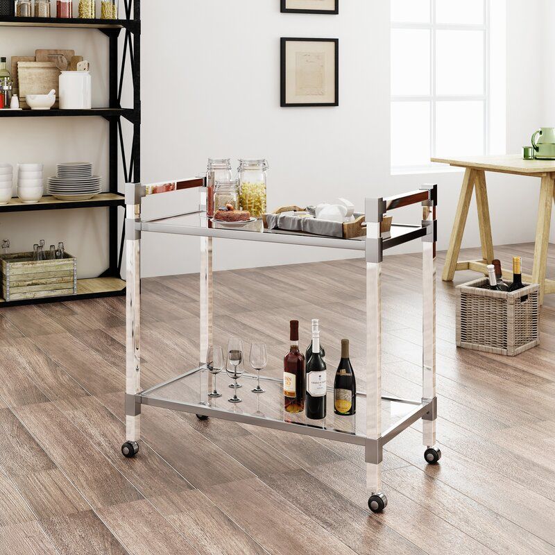 Kolar Modern Glass Bar Cart