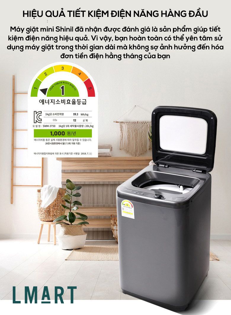  MÁY GIẶT MINI SHINIL 3KG 