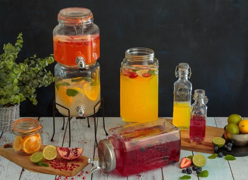  Kilner - Bộ Bình Nước Thủy Tinh Có Vòi - 3 Món 