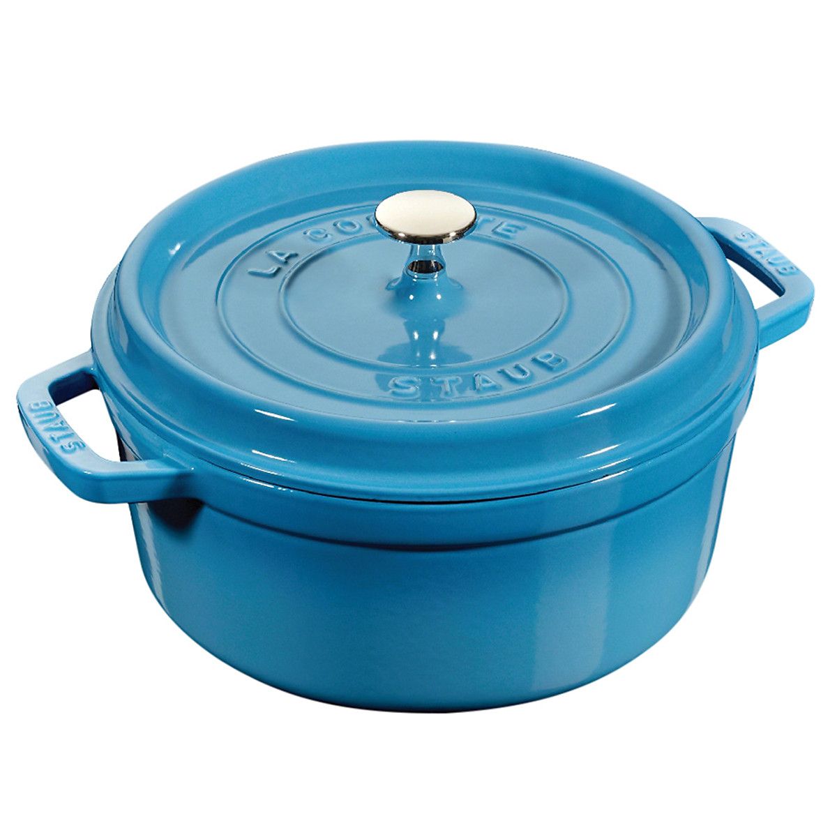 Nồi Gang Staub Tròn Xanh Nhạt