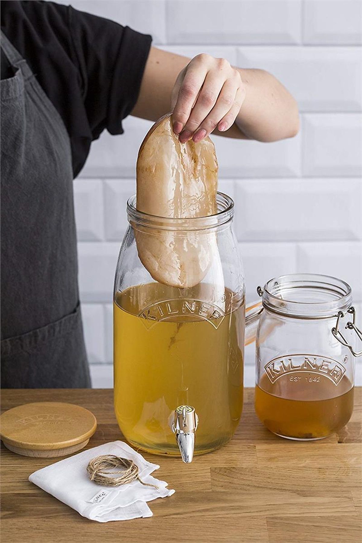 Kilner - Bộ Bình Nước Kilner Kombucha - 7 Món