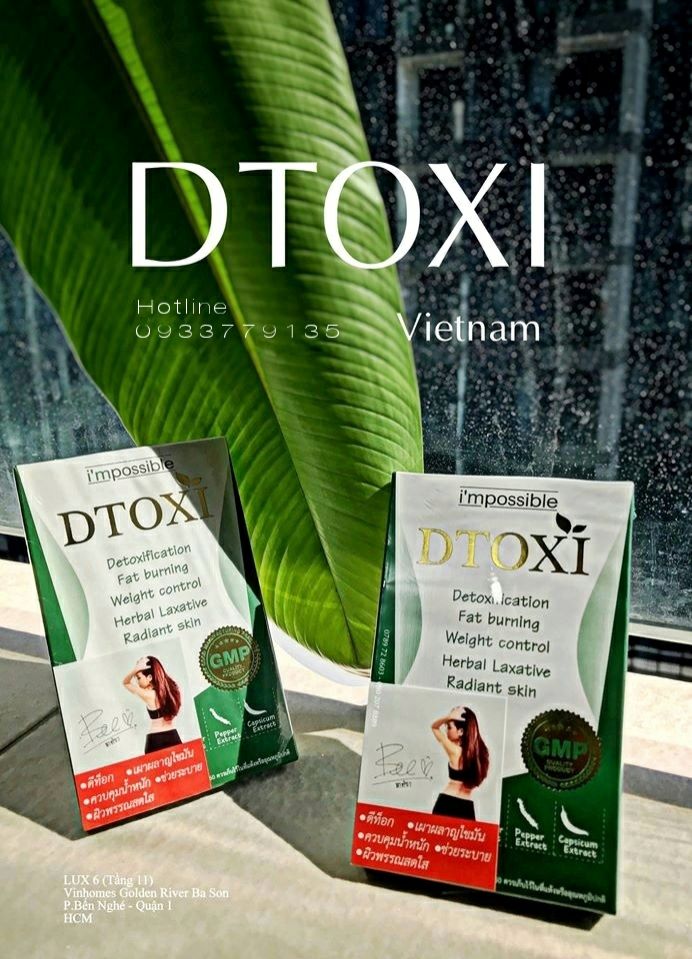 DTOXI Thái Lan - Giải Độc Cơ thể - Giúp Kiểm Soát Cân Nặng (Hộp 100 viên)