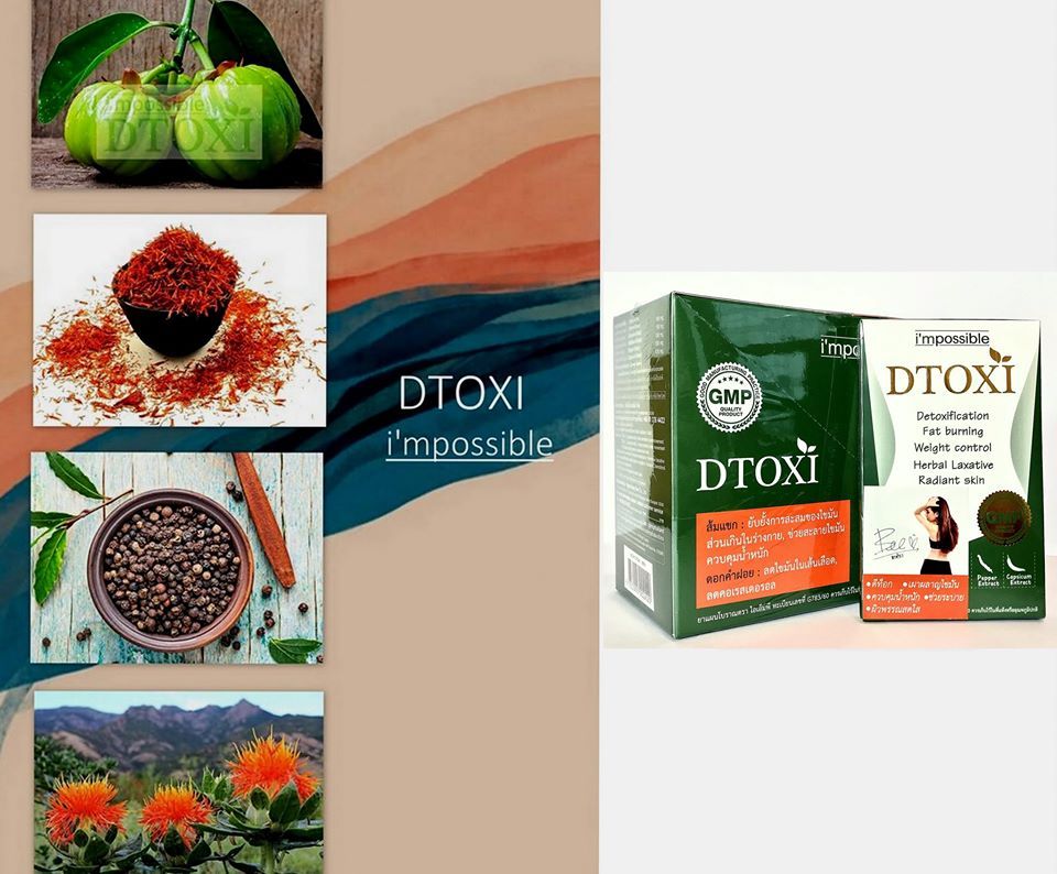 DTOXI Thái Lan - Giải Độc Cơ thể - Giúp Kiểm Soát Cân Nặng (Hộp 100 viên)