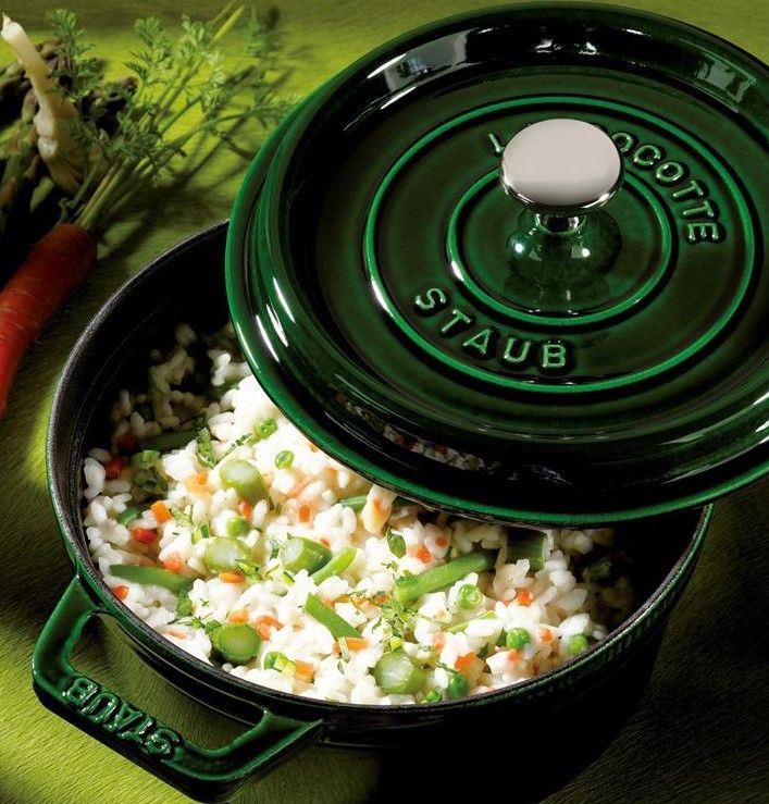 Nồi Gang Staub Tròn Xanh Rêu