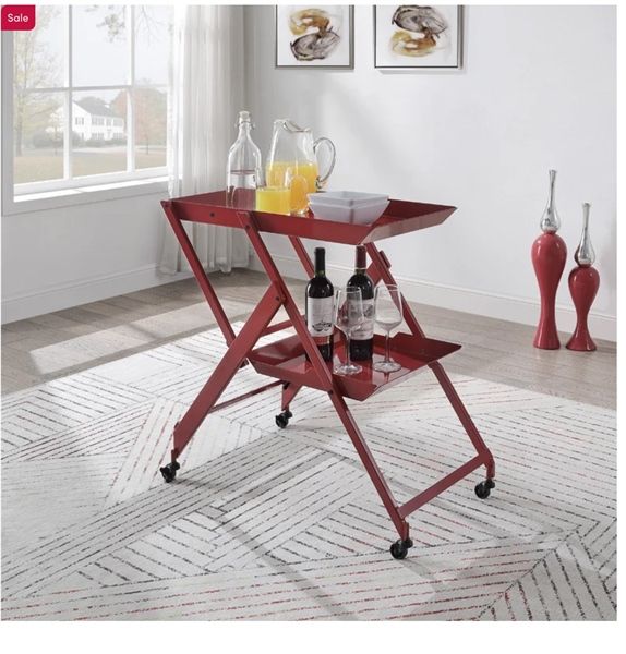Bar Cart - Shavab đen đỏ