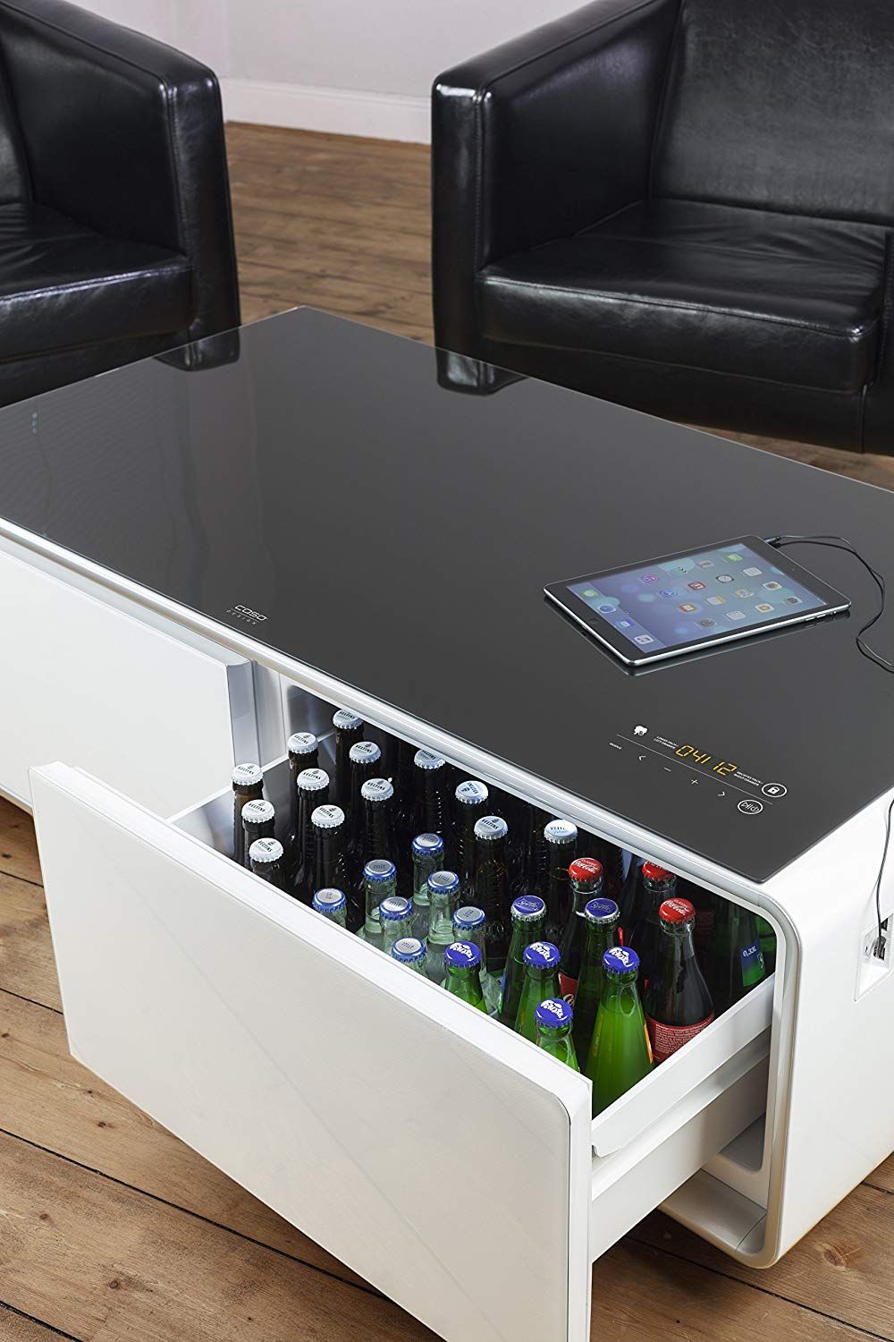 Bàn tích hợp nhạc, tủ lạnh Caso Sound & Cool