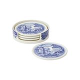  Spode Blue Italian Coaster ( set 4 lót ly sứ ) 