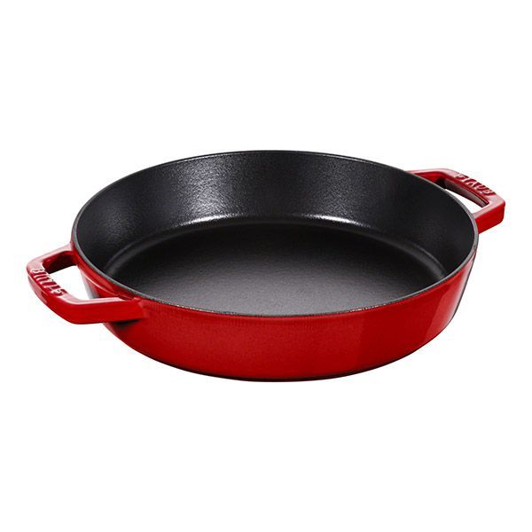Staub - Chảo Hai Quai Màu Đỏ Cherry - 26cm (B)