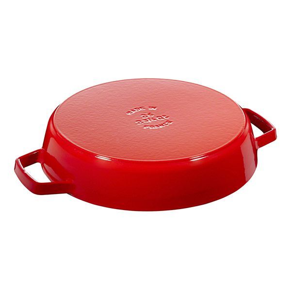 Staub - Chảo Hai Quai Màu Đỏ Cherry - 26cm (B)
