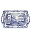  Khay Blue Italian Pimpernel Accessories Large Melamine Handled Tray 