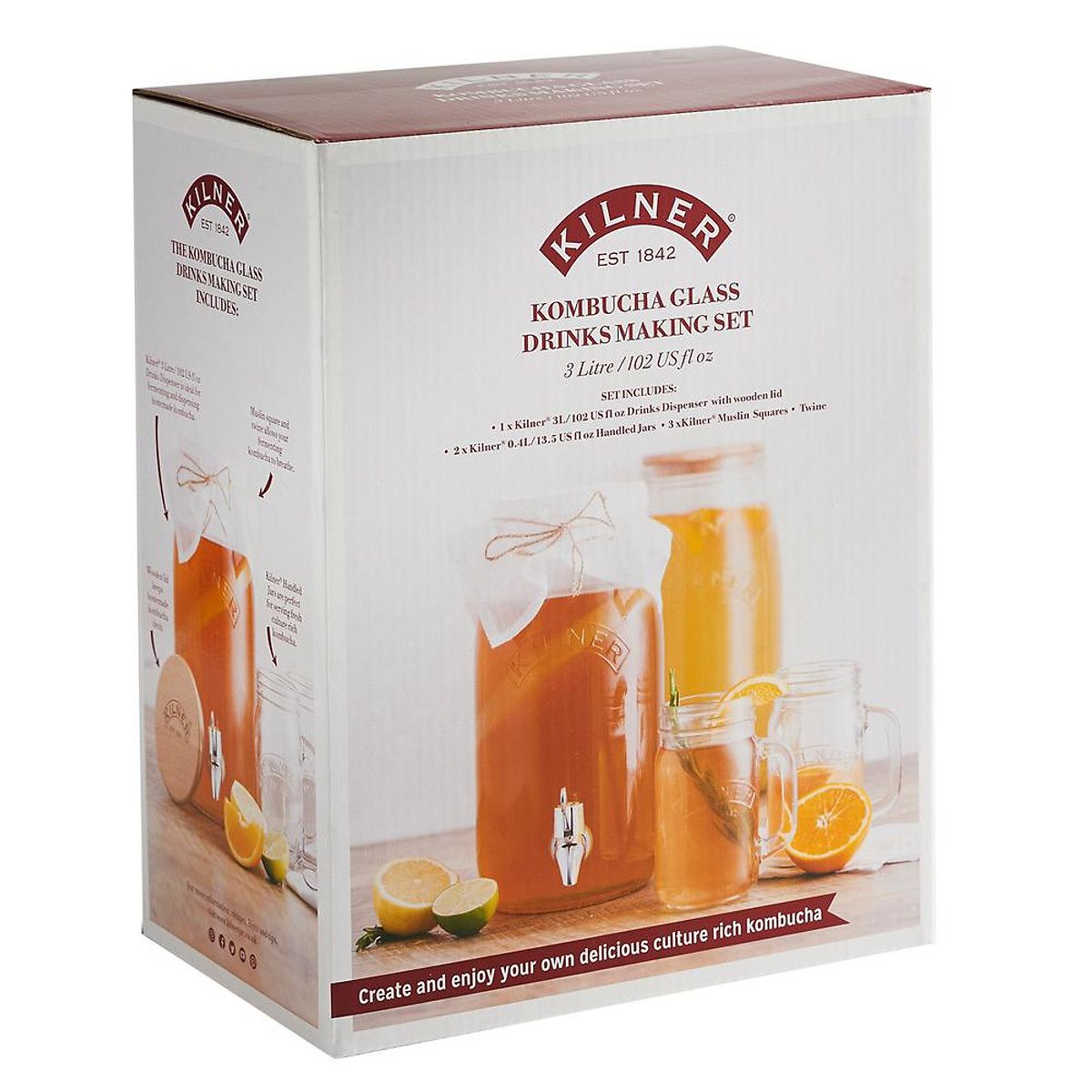  Kilner - Bộ Bình Nước Kilner Kombucha - 7 Món 