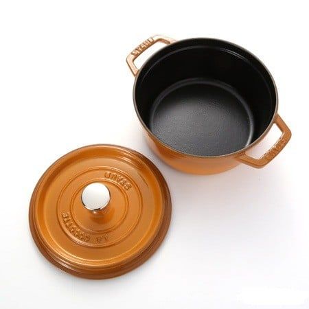 Nồi Gang Staub Tròn Màu Vàng