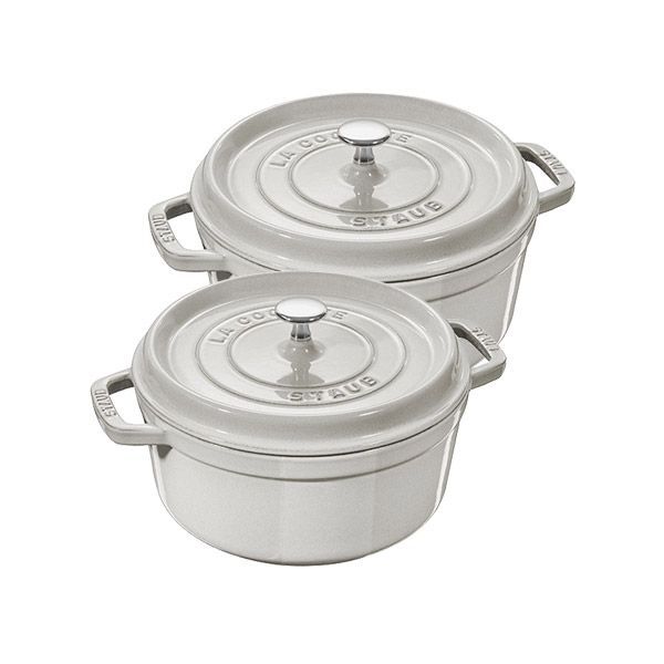  Staub - Nồi Tròn Màu Nấm Trắng 