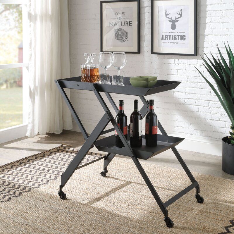 Bar Cart - Shavab đen đỏ
