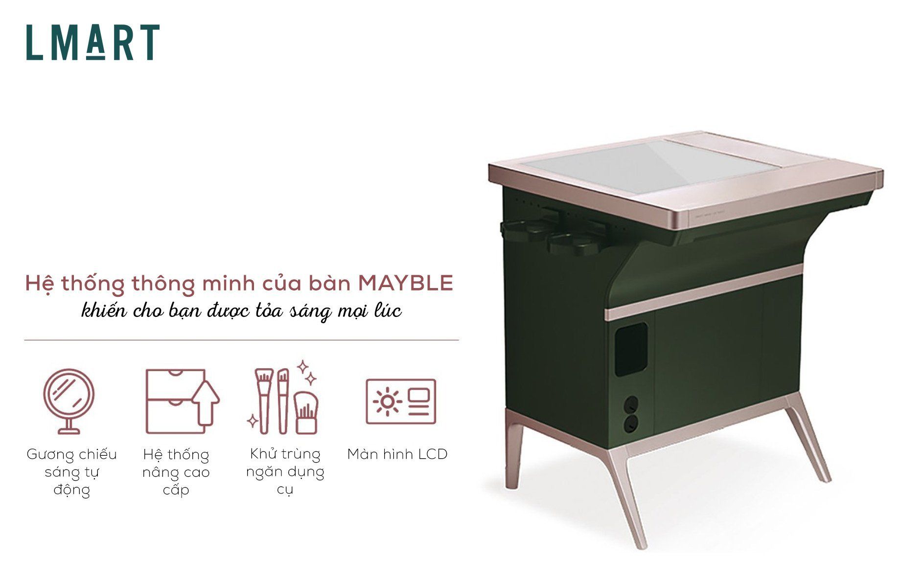  Bàn trang điểm tủ lạnh Mayble - Hàn Quốc 