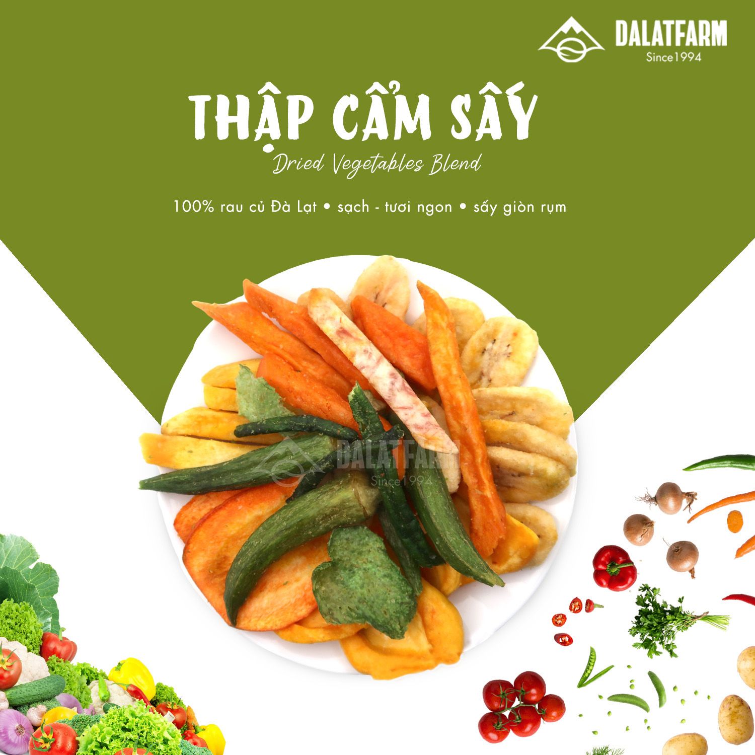  Thập Cẩm Sấy DalatFarm - Hộp 250 g 