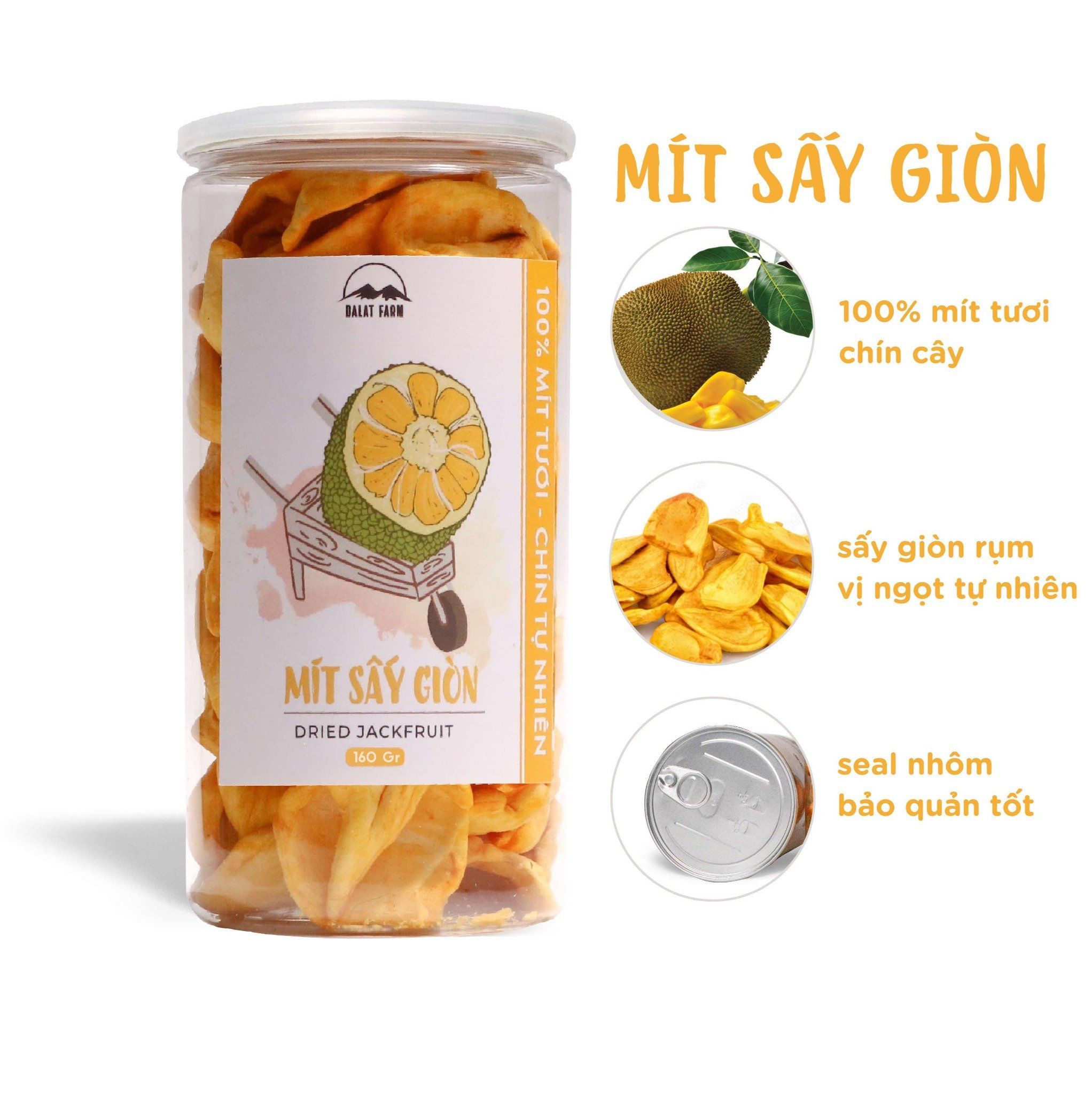  Mít Sấy Giòn DalatFarm - Hộp 160 g 