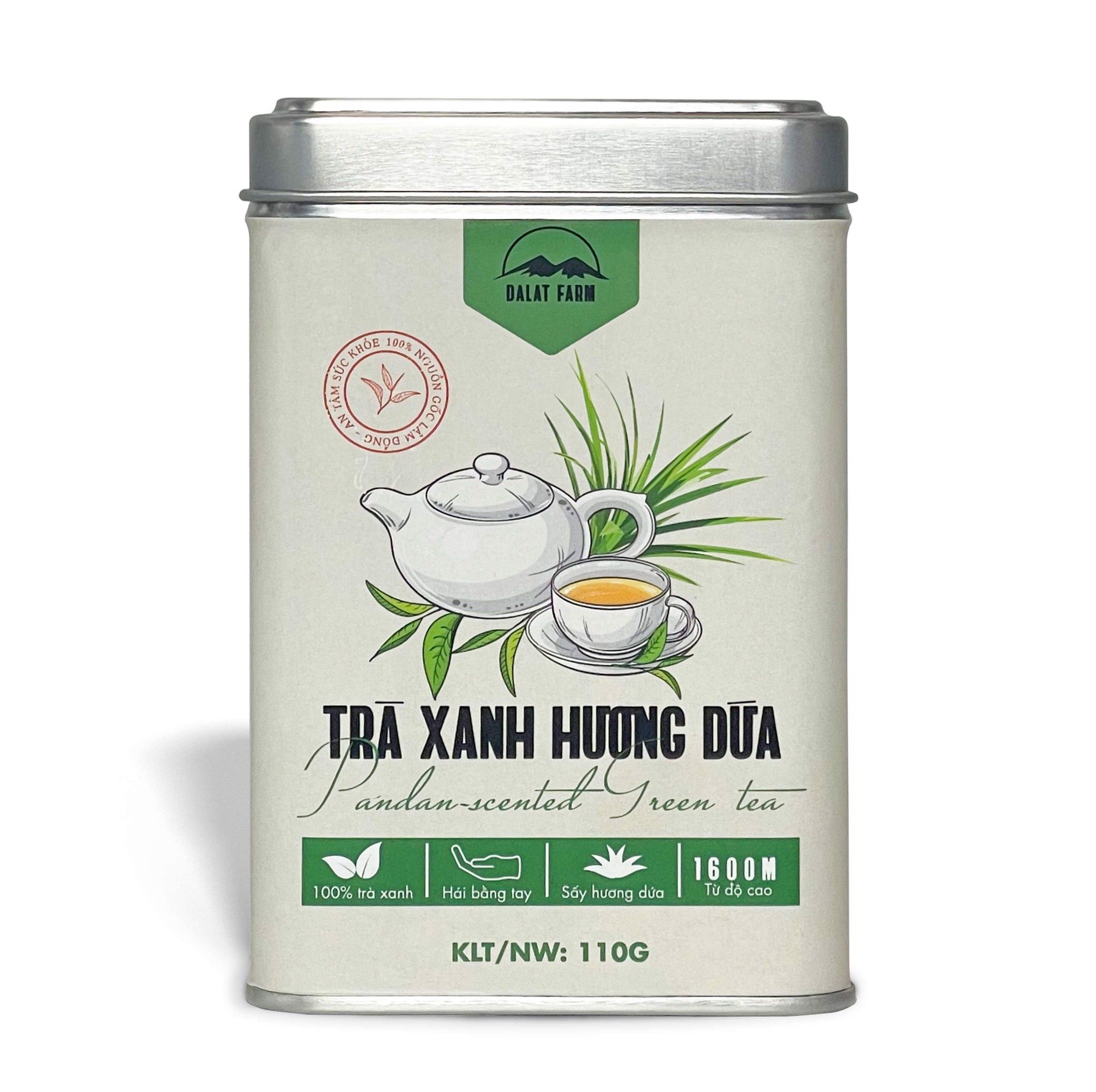  Trà Xanh Hương Dứa - Hộp 110 g 