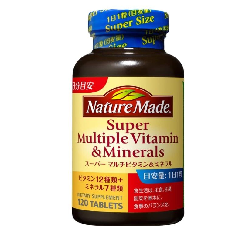 Viên uống vitamins & khoáng chất NATURE MADE SUPER MULTIPLE VITAMIN & MINERALS 120V-120 ngày