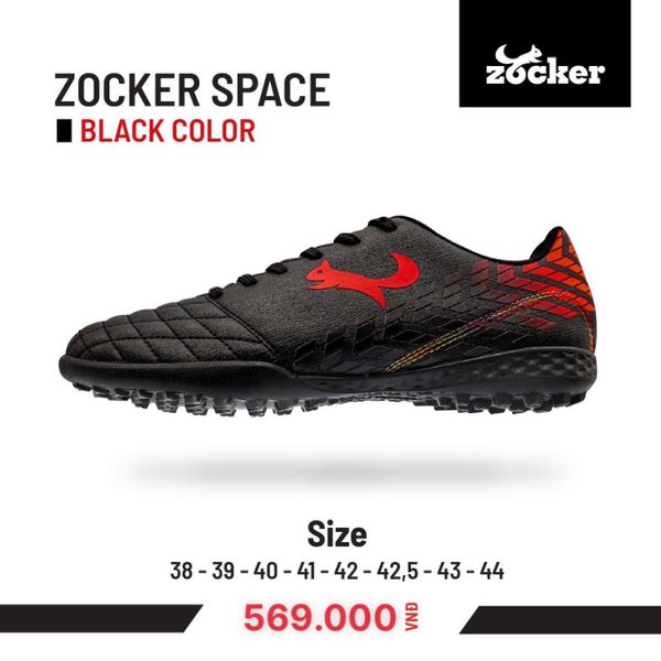 Giày đá banh cỏ nhân tạo Zocker Space Black