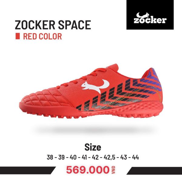 Giày đá banh cỏ nhân tạo Zocker Space Red