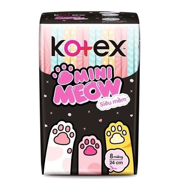 PU Tampon Kotex Mini Meow SMC 8pcs*24cm T3 MOONMILK GROCERIES