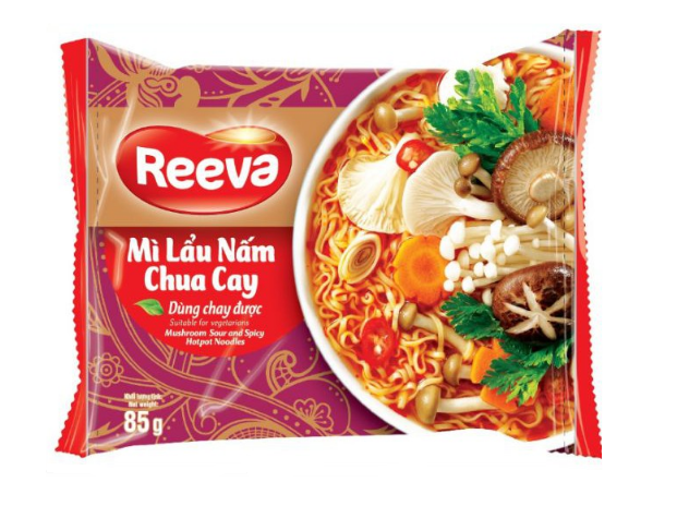 NDI- Mì lẩu nấm chua cay - Mushroom Sour&Spicy Hotpot Noodles 85g (Pack)