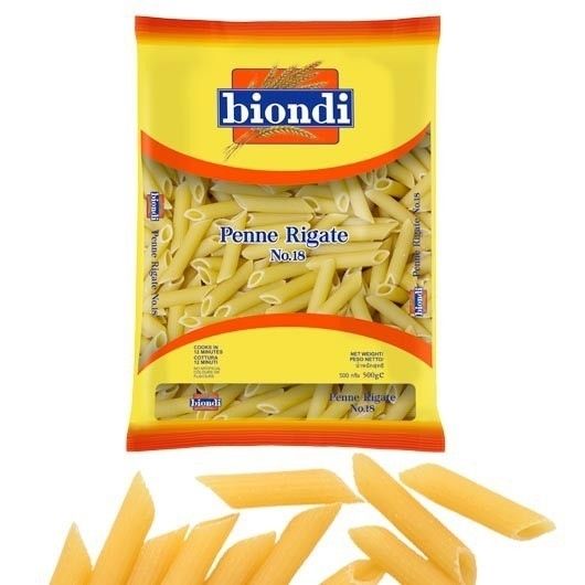 GR.P- Penne Rigate N.18 Biondi 500g T12