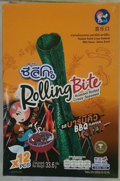 SN- BBQ Flavor Roasted Rolled Crispy Seaweed Seleco 10*2.8g (Orange) T7