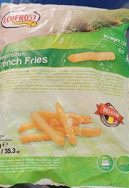 VEF- French Fries Size 9*9mm Ecofrost 1kg T5