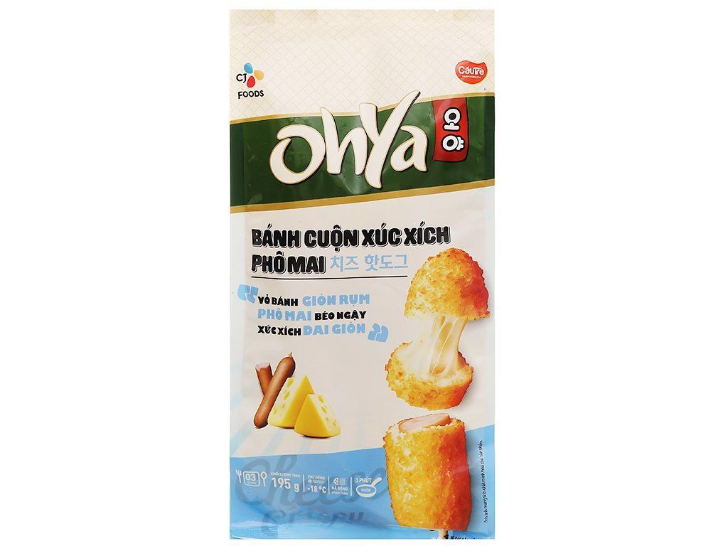 MD- Bánh cuộn xúc xích phomai - Cheese Sausage Roll OhYa 195g ( pack )