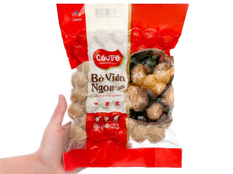 PF- Bò viên ngon Cầu Tre 500g - Beef Ball Cầu Tre 500g ( pack )