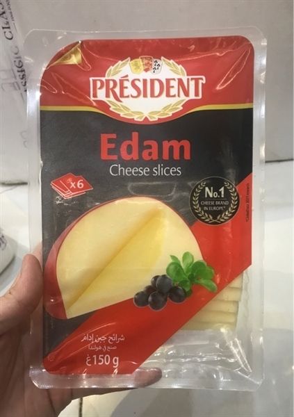 DA.C- Edam Cheese Natural Président 6 slices 150g T3