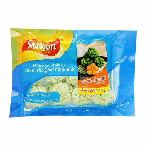 PF- Chả mực tẩm cốm M-Ngon - Cuttlefish Pie w. Green Rice M-Ngon 250g ( pack )