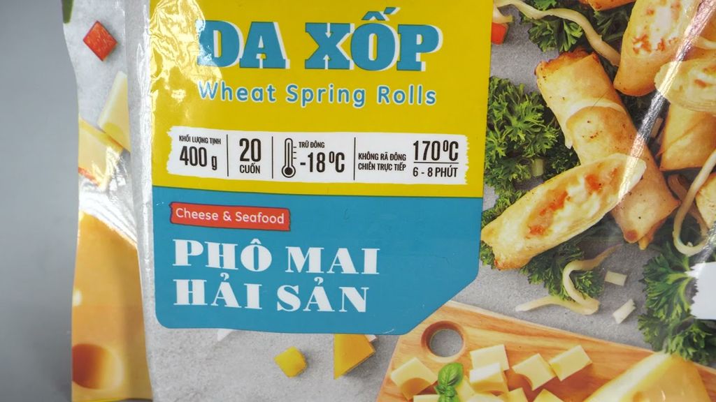 MW- Chả giò da xốp phô Mai Hải sản M-Ngon 400g - Cheese & Seafood Wheat Spring Rolls M-Ngon 400g