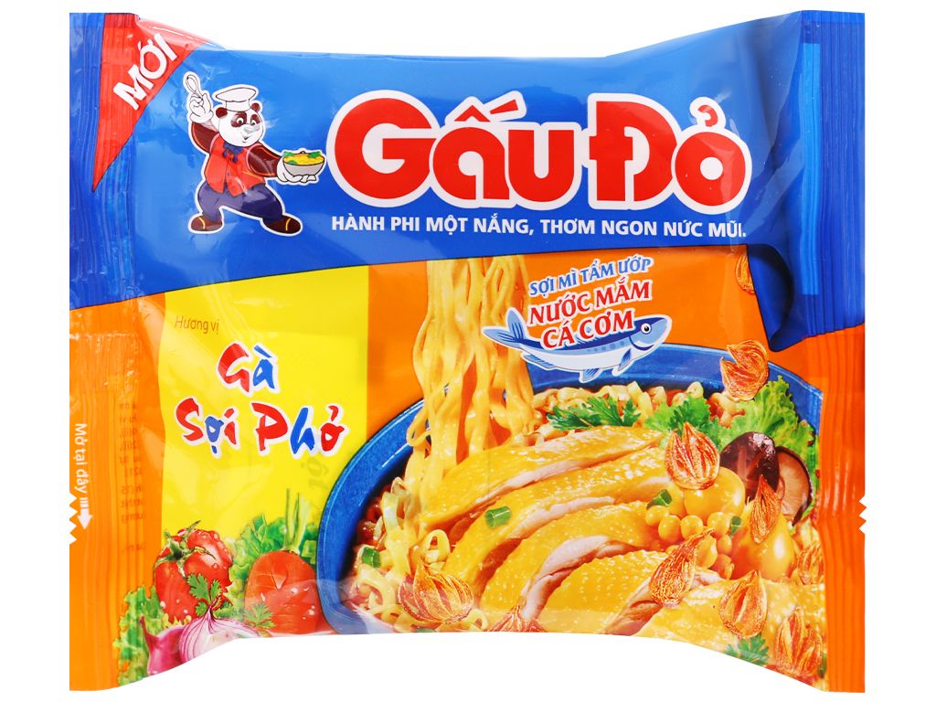 NDI- Mì gà Gấu Đỏ 63g - Chicken Noodles (pack)