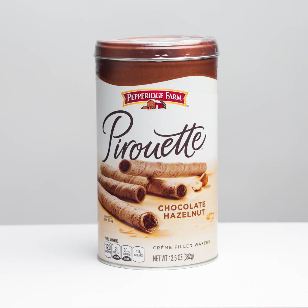 PC.P- Bánh quế Chocolate Hazenut Pirouette Pepperidge Farm 382g (Hôp)