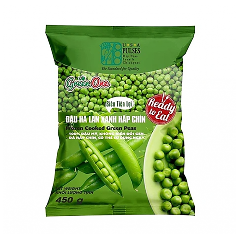 VEF- Frozen Cooked Green Peas Green One 450g T3