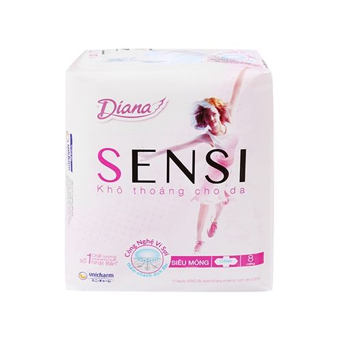 PU.P- Băng vệ sinh Diana Sensi siêu mỏng có cánh - Diana Sensi Wings ( pack )