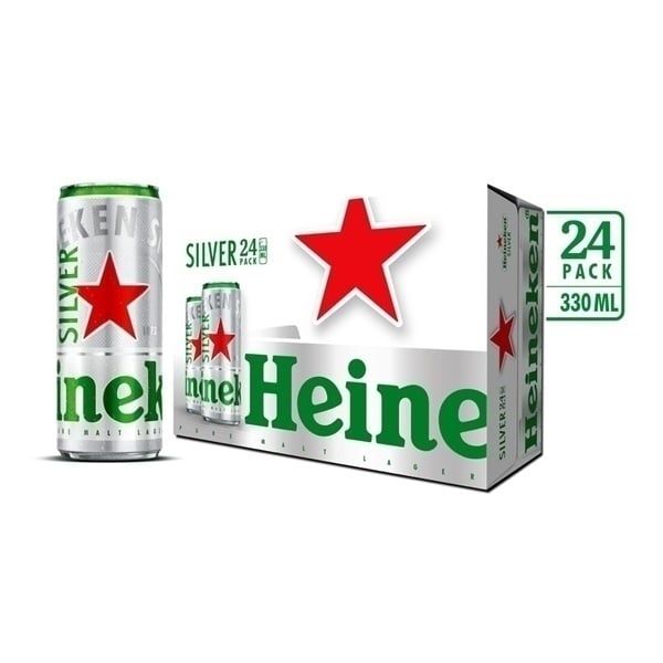 BE.LB- Beer Heineken Silver 330ml x 24 Tin T9