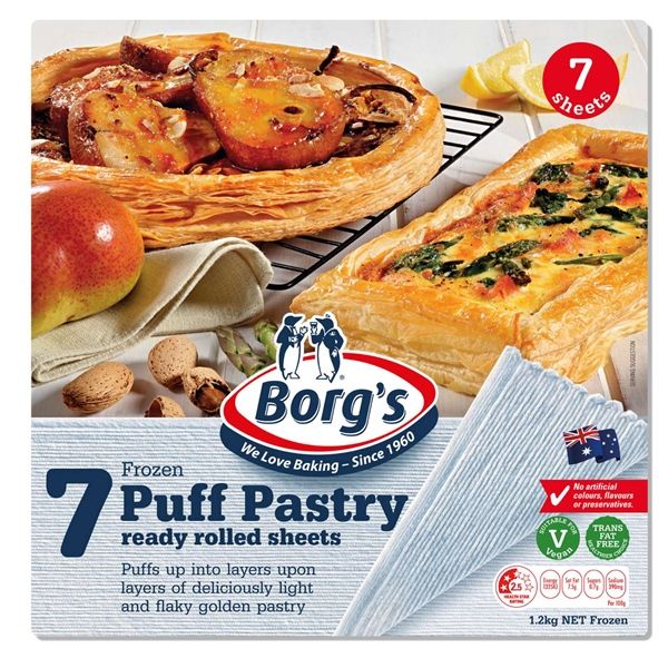 MW- Bột Ngàn Lớp Borg Đông Lạnh 1,2 Kg - Frozen Puff Pastry Borg's ( Box )