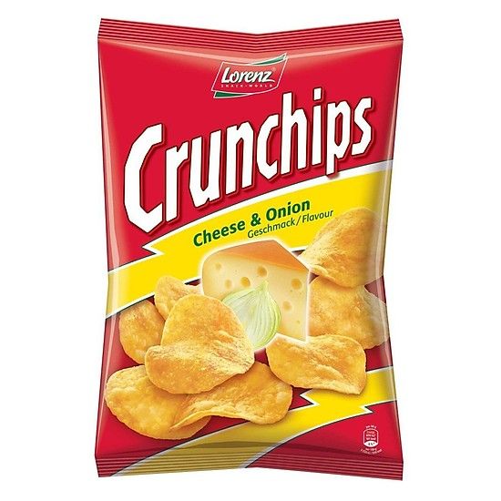 PC.S- Bánh khoai tây phô mai Lorenz 100g - Cheese & Onion Crunchips (Bịch)