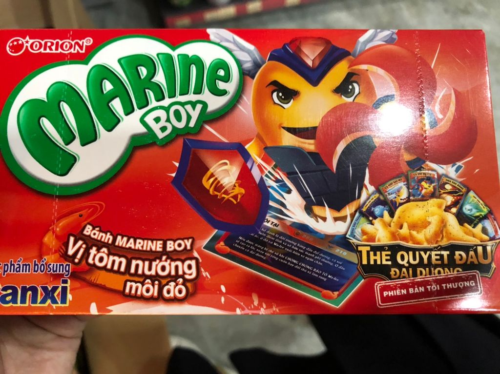 PC.S- Bánh cá vị tôm nướng - Grilled Shrimp Snack Marine Boy Orion 32g (Box)