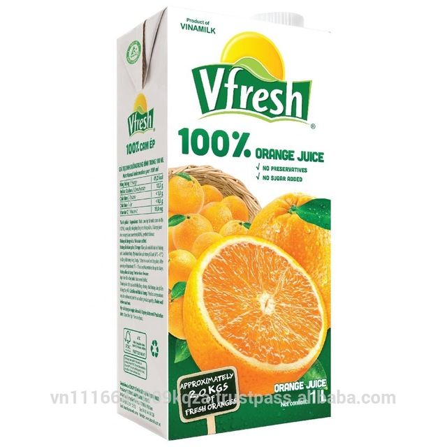 BW.J- Cam ép - Orange Juice 100% Vfresh VNM 1L ( bottle )