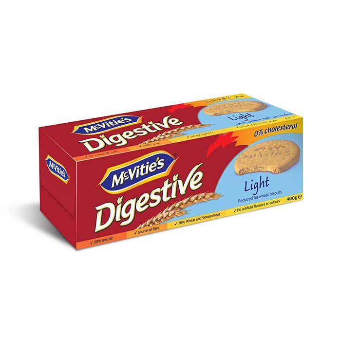 PC.B- Bánh quy lúa mì ít béo McVitie's Digestive Light 250g (box)