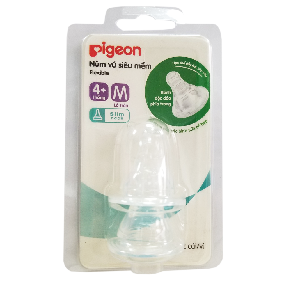 PU.M- NÚM VÚ SILICONE SIÊU MỀM size M - Pacifier Pigeon Size M ( pcs )