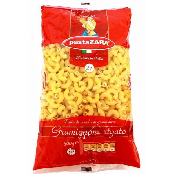 P- Nui Gramignone Rigato No.27 Pasta Zara 500g (Pack)