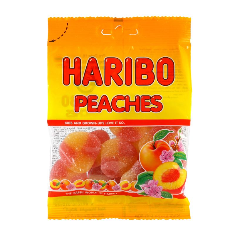 CD- Kẹo dẻo Peaches Candy Haribo 80g ( pack )