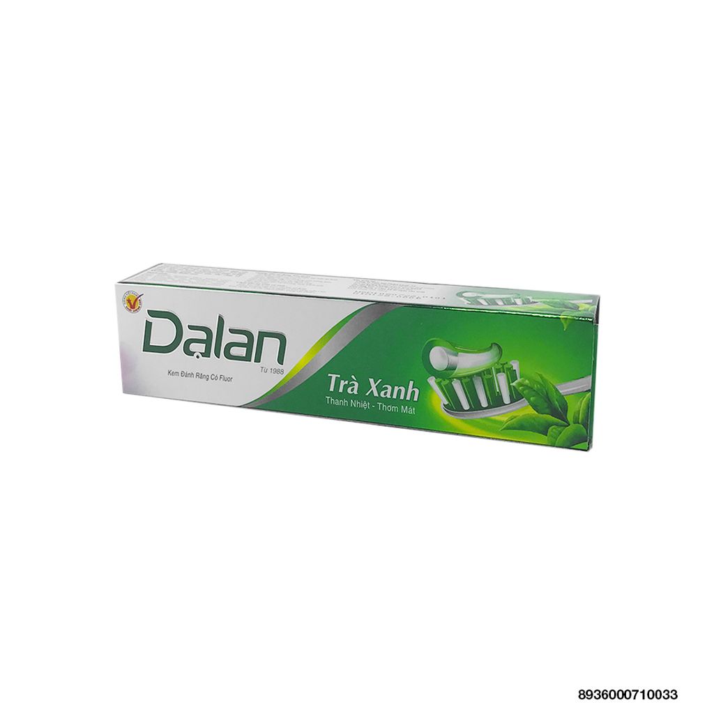 PU.H- Kem đánh răng trà xanh - Green tea toothpaste DaLan 200gr ( Box )